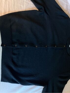 a new day Black Crewneck Button Cardigan